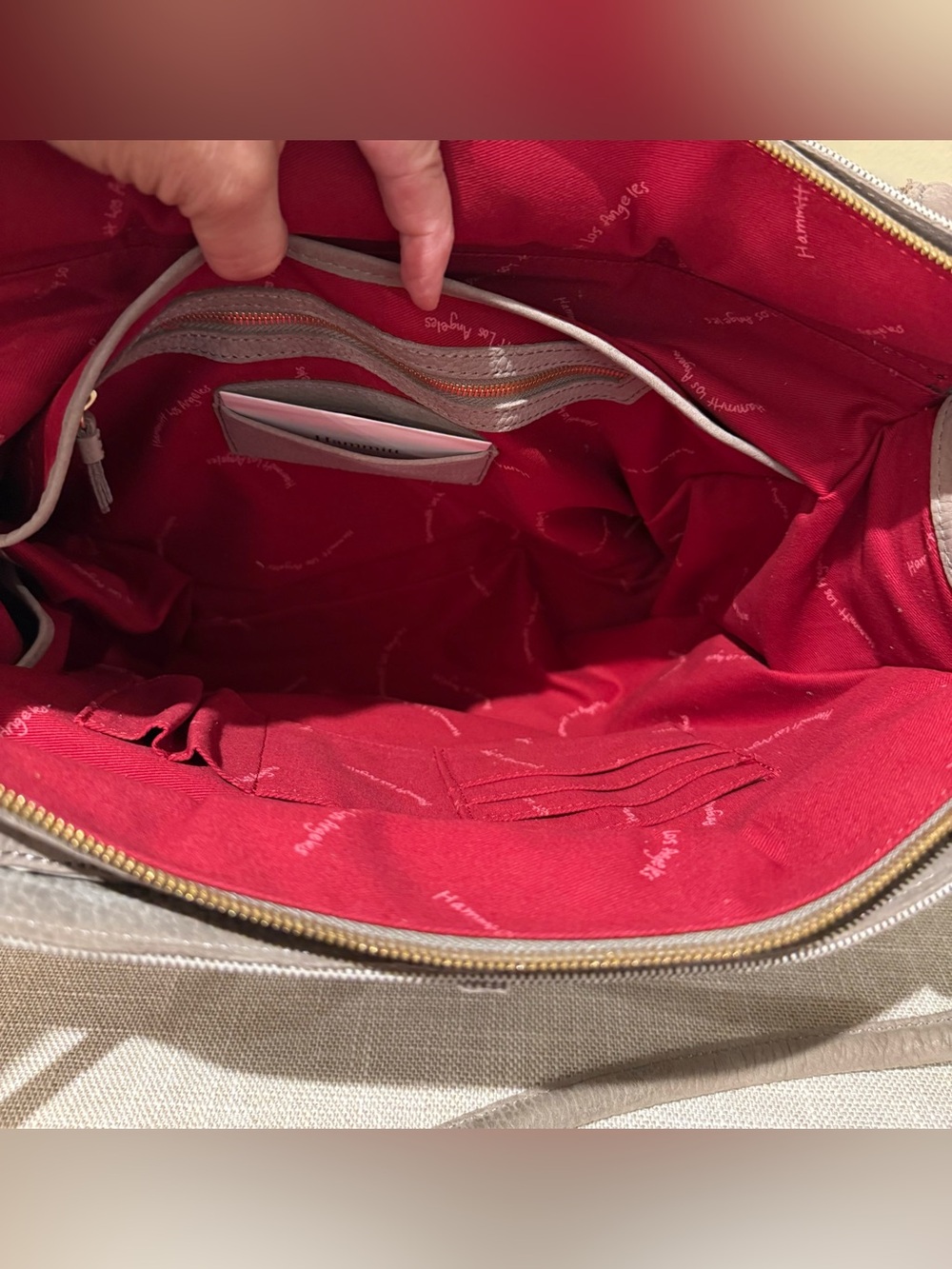 Hammitt Benjamin Professional Tote Bag | Canvas & Leather Studded Work Bag - Picture 7 of 11